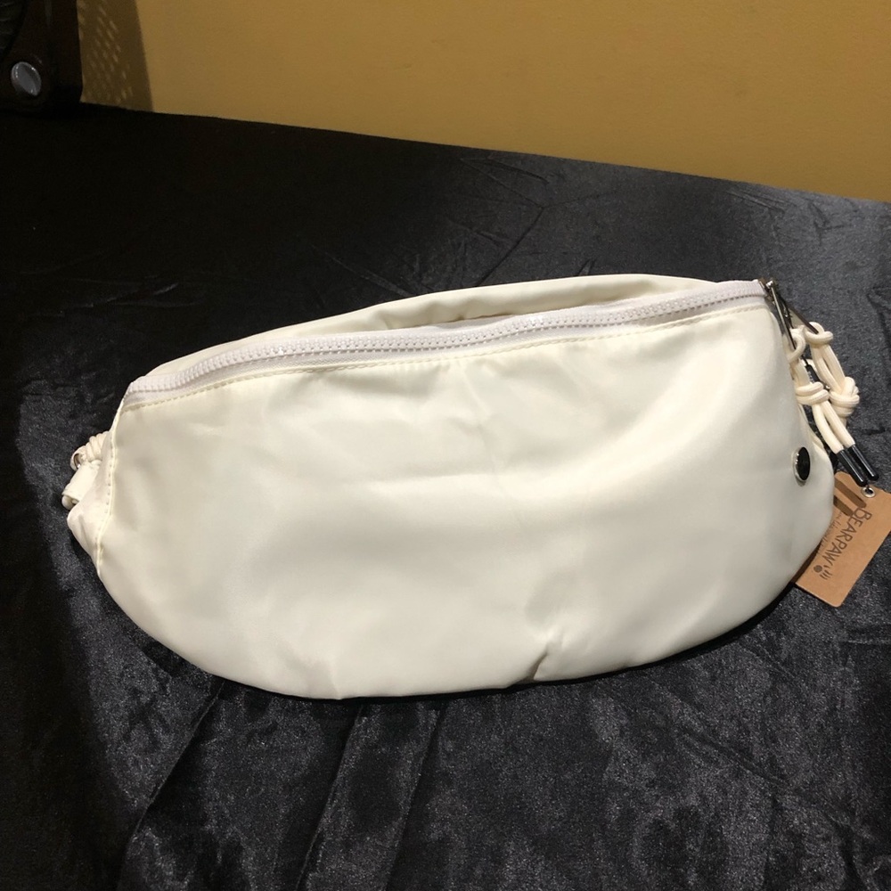 BearPaw White Crossbody Bag with Crescent Shape